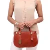 S21HDHOP0214SAT_BROWN_alt5 Top Zip Closure Leather Womens Casual HandBag